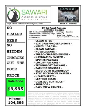 Used 2014 Ford Fusion SE w/ Equipment Group 202A image 27