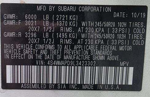 Used 2020 Subaru Ascent Limited w/ Technology Package image 52