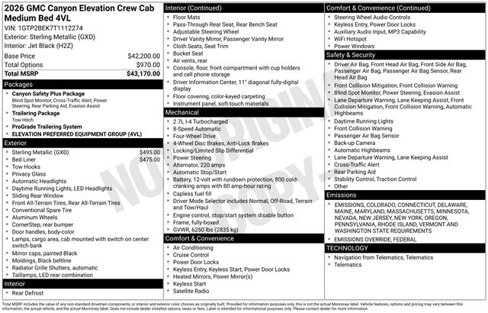 New 2026 GMC Canyon Elevation image 4