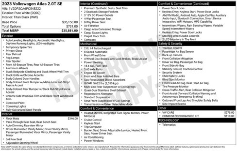 Used 2023 Volkswagen Atlas SE image 10
