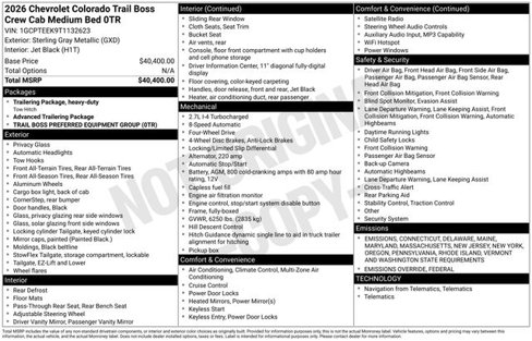 New 2026 Chevrolet Colorado Trail Boss image 4