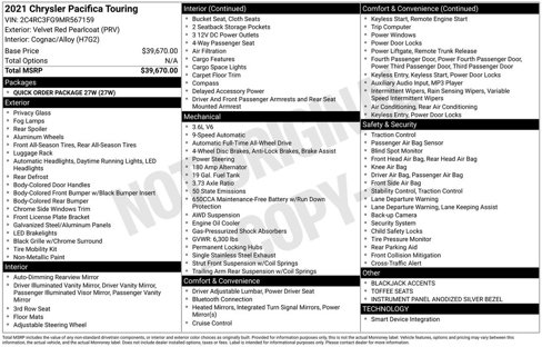 Used 2021 Chrysler Pacifica Touring image 35