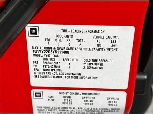Used 2000 Chevrolet Corvette Coupe w/ Memory Pkg image 24