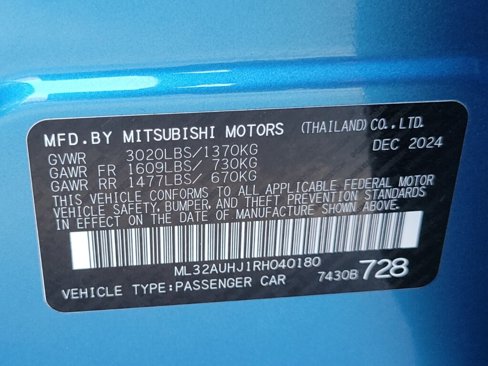 New 2024 Mitsubishi Mirage LE image 29