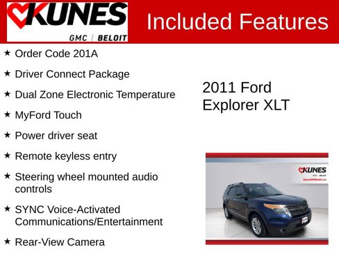 Used 2011 Ford Explorer XLT w/ 201A Rapid Spec Order Code image 2