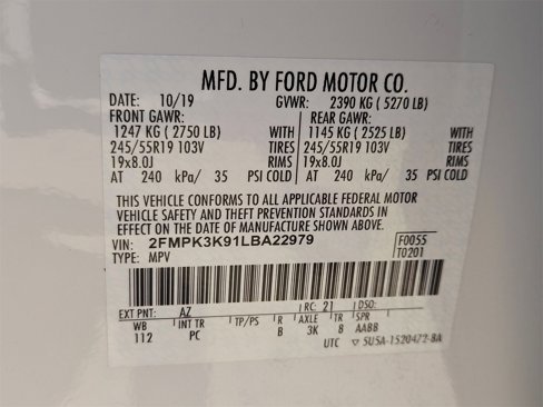 Certified 2020 Ford Edge Titanium w/ Equipment Group 301A image 25