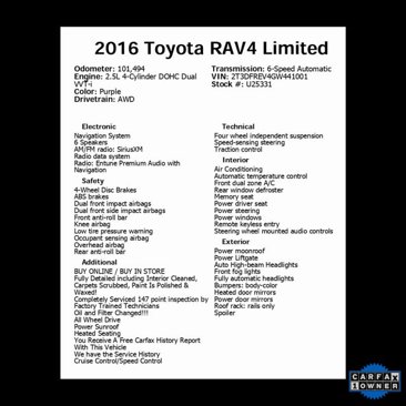 Used 2016 Toyota RAV4 Limited image 43