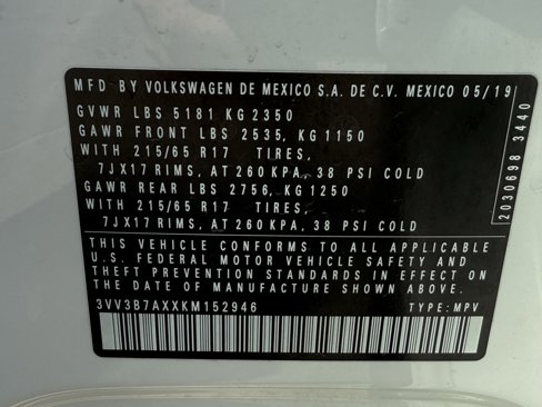 Used 2019 Volkswagen Tiguan SEL image 34