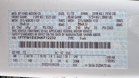 Used 2022 Ford F150 Lariat image 13