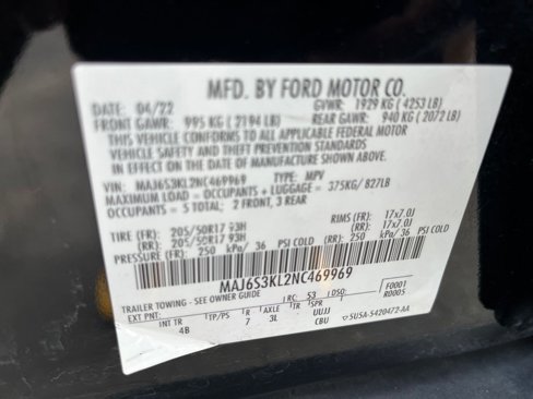 Used 2022 Ford EcoSport Titanium w/ Interior Protection Package image 24