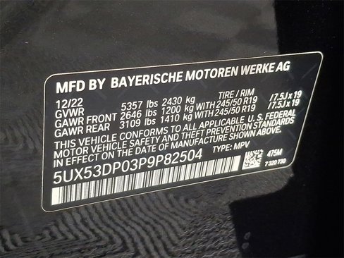 Certified 2023 BMW X3 xDrive30i w/ M Sport Package image 30