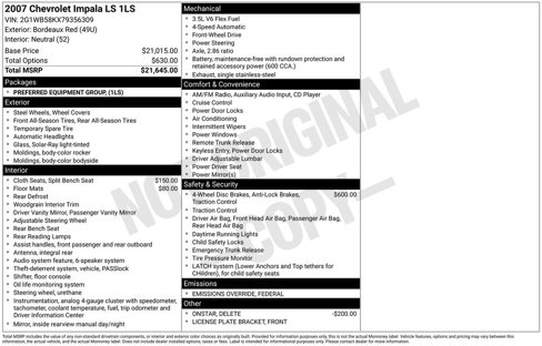 Used 2007 Chevrolet Impala LS image 10