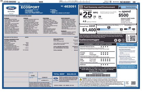 Certified 2022 Ford EcoSport SE w/ SE Convenience Package image 7