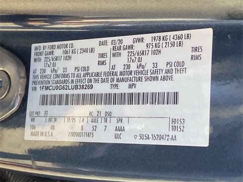 Used 2020 Ford Escape SE image 38