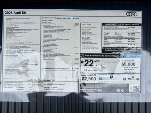 Used 2025 Audi S6 Prestige w/ Prestige Package image 24