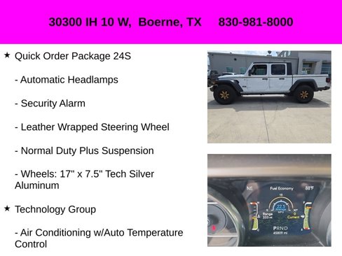 Used 2020 Jeep Gladiator Sport w/ Quick Order Package 24S image 20