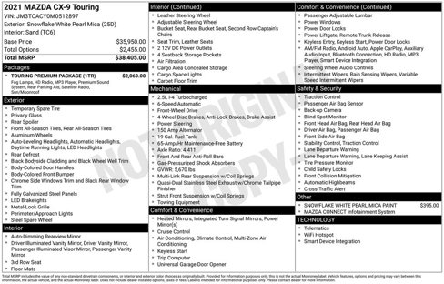 Used 2021 MAZDA CX-9 Touring w/ Touring Premium Package image 7