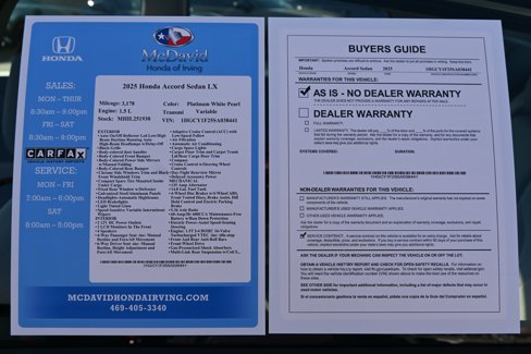Certified 2025 Honda Accord LX image 18