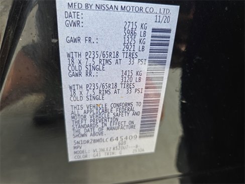 Certified 2020 Nissan Pathfinder SV image 32