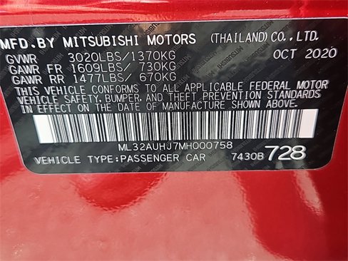 Used 2021 Mitsubishi Mirage LE image 13