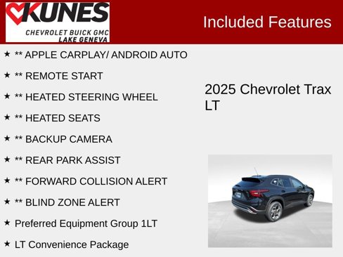 New 2025 Chevrolet Trax LT w/ Driver Confidence Package image 3
