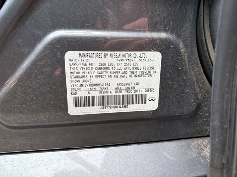 Certified 2022 INFINITI Q50 Luxe w/ Cargo Package image 11