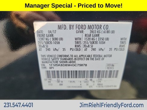 Used 2017 Ford Explorer XLT w/ Equipment Group 202A image 30