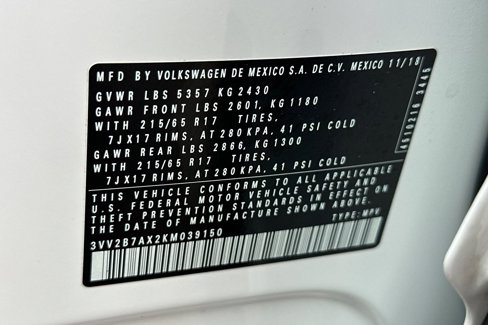 Used 2019 Volkswagen Tiguan SE image 31