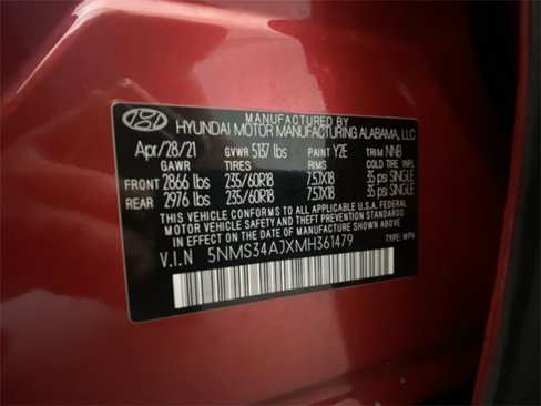 Used 2021 Hyundai Santa Fe SEL w/ Convenience + Premium Package image 28