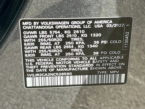 Used 2022 Volkswagen Atlas SE image 34