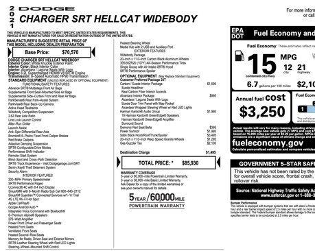 Used 2021 Dodge Charger SRT Hellcat w/ Harman/Kardon Audio Group image 38