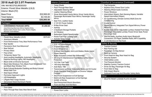 Used 2018 Audi Q3 2.0T Premium w/ Convenience Package image 35