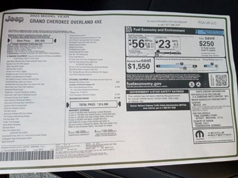 New 2023 Jeep Grand Cherokee Overland w/ Rear Seat Video Group I image 15