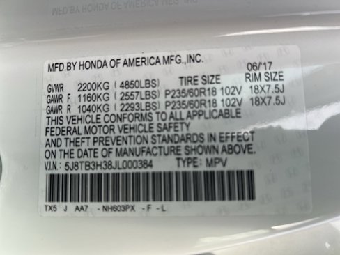 Certified 2018 Acura RDX FWD image 34