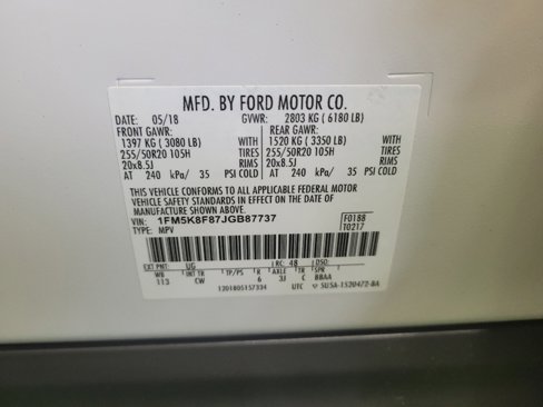 Used 2018 Ford Explorer Limited w/ Equipment Group 301A image 33