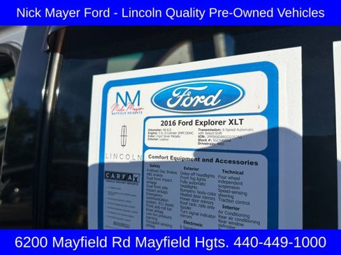 Used 2016 Ford Explorer XLT w/ Equipment Group 202A image 37