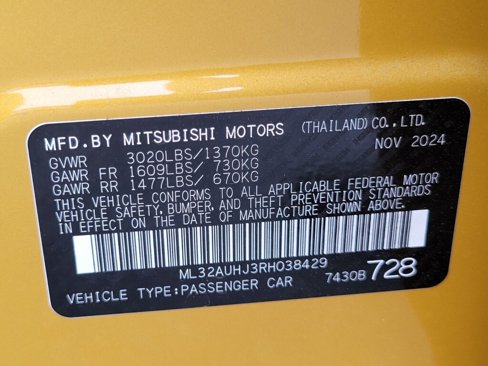 New 2024 Mitsubishi Mirage LE image 31