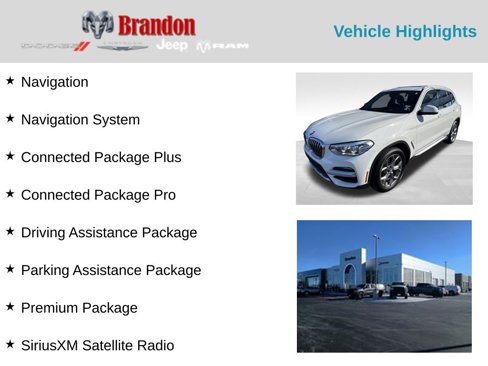 Used 2020 BMW X3 xDrive30i w/ Premium Package image 2