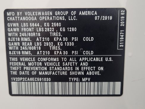 Used 2019 Volkswagen Atlas SE image 33