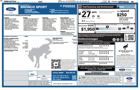 New 2025 Ford Bronco Sport Big Bend w/ Convenience Package image 42