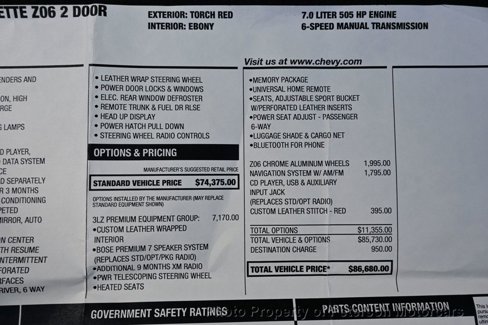 Used 2011 Chevrolet Corvette Z06 w/ Preferred Equipment Group image 54