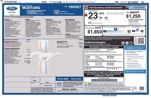 Certified 2019 Ford Mustang Premium w/ Equipment Group 201A image 42