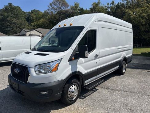 Used 2021 Ford Transit 350 148 High Roof Extended DRW w/ Load Area Protection Package image 1