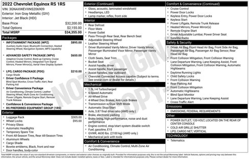 Used 2022 Chevrolet Equinox RS w/ Infotainment Package image 24