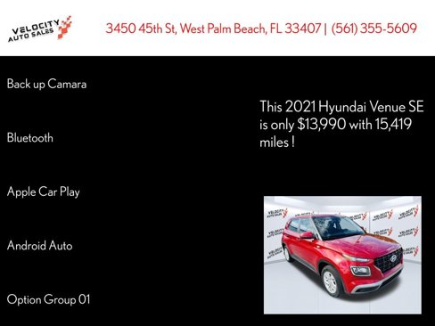 Used 2021 Hyundai Venue SE image 24