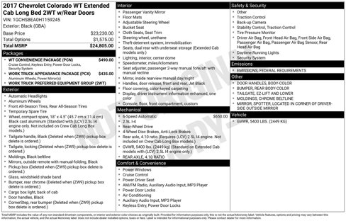 Used 2017 Chevrolet Colorado W/T w/ WT Convenience Package image 4