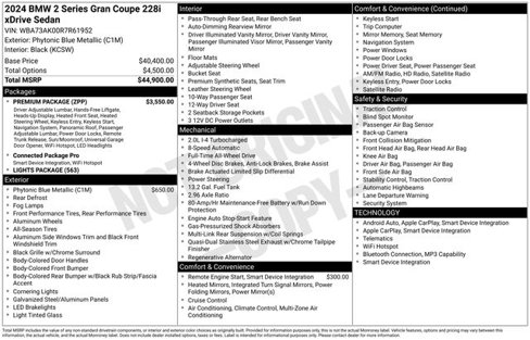 Certified 2024 BMW 228i xDrive Gran Coupe w/ Premium Package image 41