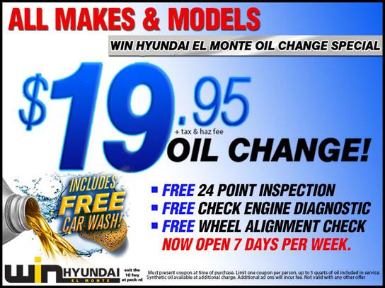 Dennis hyundai oil change coupons