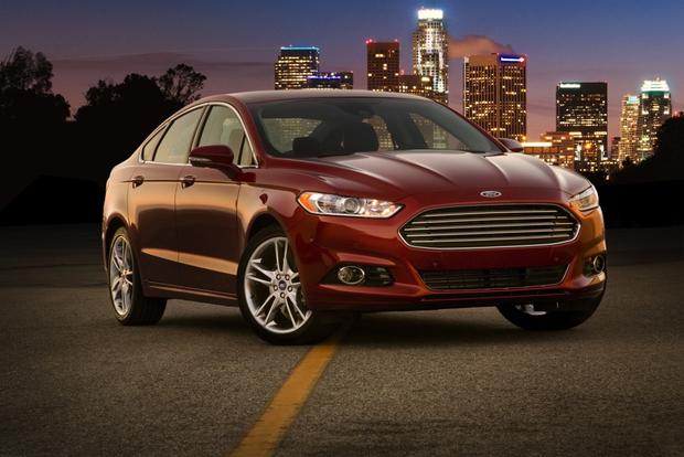 2013 Ford fusion titanium hybrid sedan #5