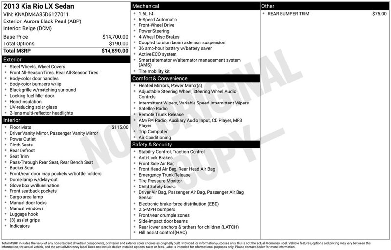 Used 2013 Kia Rio LX image 1